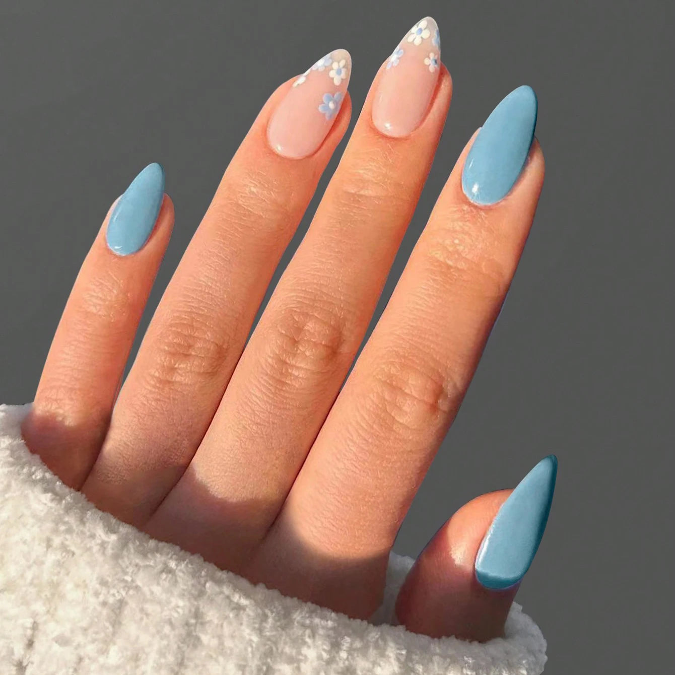 Novari Medium Nails Stiletto Pink French Trim